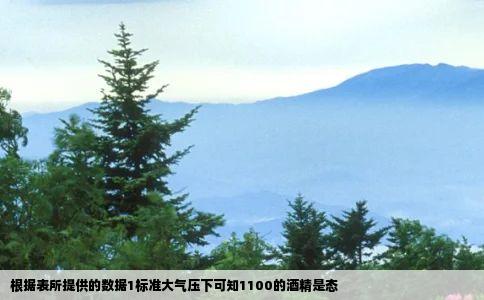 根据表所提供的数据1标准大气压下可知1100的酒精是态