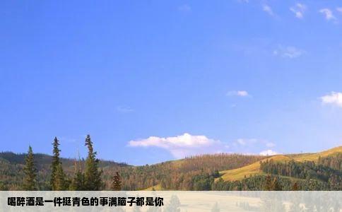 喝醉酒是一件挺青色的事满脑子都是你