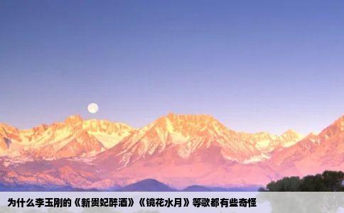 为什么李玉刚的《新贵妃醉酒》《镜花水月》等歌都有些奇怪