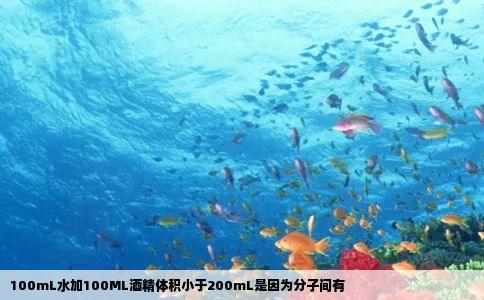 100mL水加100ML酒精体积小于200mL是因为分子间有