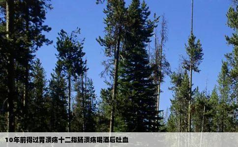 10年前得过胃溃疡十二指肠溃疡喝酒后吐血