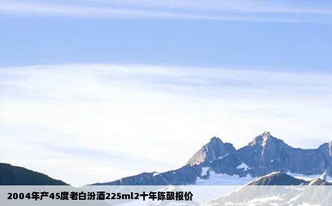 2004年产45度老白汾酒225ml2十年陈酿报价