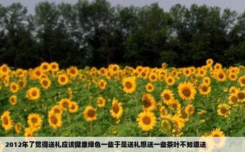 2012年了觉得送礼应该健康绿色一些于是送礼想送一些茶叶不知道送