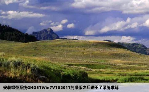安装绿茶系统GHOSTWin7V102011纯净版之后进不了系统求解