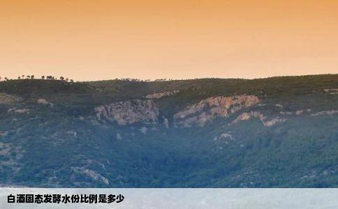 白酒固态发酵水份比例是多少