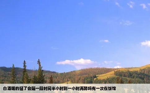 白酒喝的猛了会隔一段时间半小时到一小时再醉吗有一次在饭馆