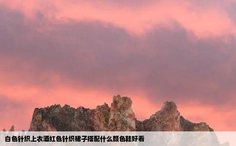 白色针织上衣酒红色针织裙子搭配什么颜色鞋好看