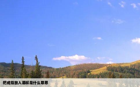把戒指放入酒杯是什么意思