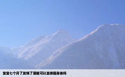 宝宝七个月了发烧了酒精可以直接擦身体吗