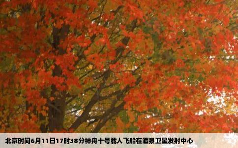 北京时间6月11日17时38分神舟十号载人飞船在酒泉卫星发射中心