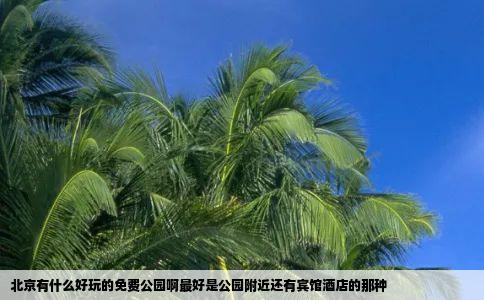 北京有什么好玩的免费公园啊最好是公园附近还有宾馆酒店的那种