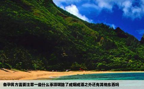 备孕男方需要注意一些什么事项呢除了戒烟戒酒之外还有其他东西吗