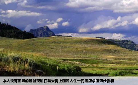 本人没有团购的经验现想在糯米网上团购入住一间酒店求团购步骤和