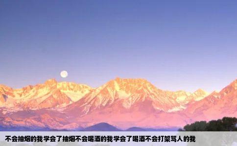 不会抽烟的我学会了抽烟不会喝酒的我学会了喝酒不会打架骂人的我