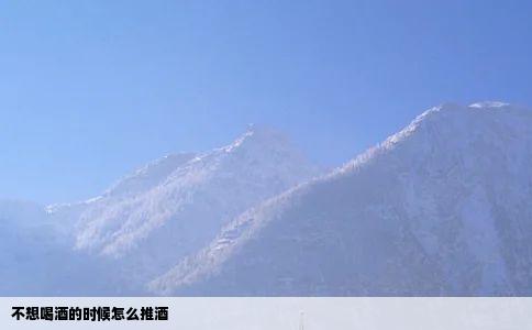 不想喝酒的时候怎么推酒