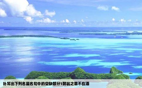 补写出下列名篇名句中的空缺部分1醉翁之意不在酒