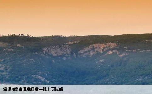 常温4度米酒发糕发一晚上可以吗