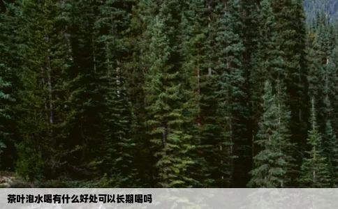 茶叶泡水喝有什么好处可以长期喝吗