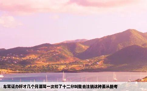车驾证办好才几个月酒驾一次扣了十二分叫我去注销这种要从新考