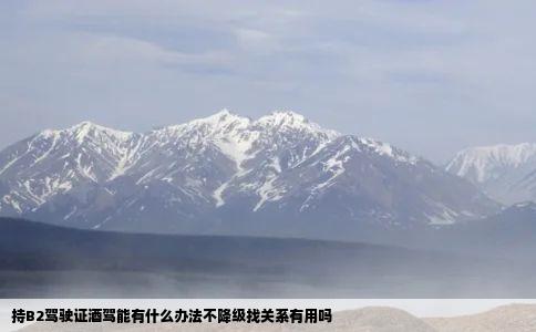 持B2驾驶证酒驾能有什么办法不降级找关系有用吗