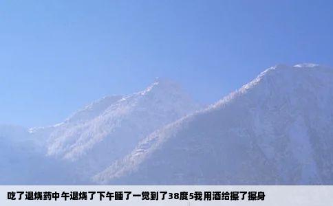 吃了退烧药中午退烧了下午睡了一觉到了38度5我用酒给擦了擦身