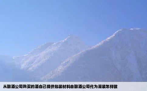 从酿酒公司购买的酒自己提供包装材料由酿酒公司代为灌装怎样做