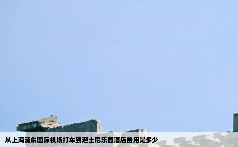 从上海浦东国际机场打车到迪士尼乐园酒店费用是多少