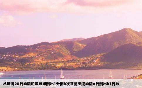从盛满20升酒精的容器里倒出1升倒k次共倒出纯酒精x升倒出k1升后