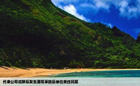 代表公司应酬后发生酒驾事故后单位责任问题