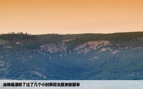 当晚喝酒碎了过了几个小时想和女朋友做那事