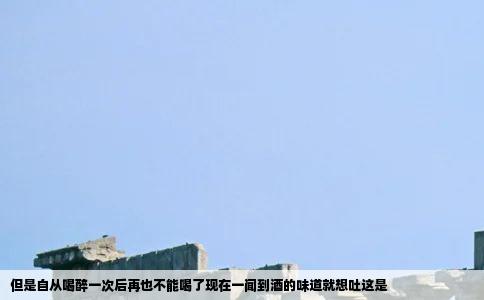 但是自从喝醉一次后再也不能喝了现在一闻到酒的味道就想吐这是