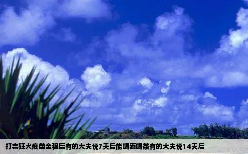 打完狂犬疫苗全程后有的大夫说7天后能喝酒喝茶有的大夫说14天后