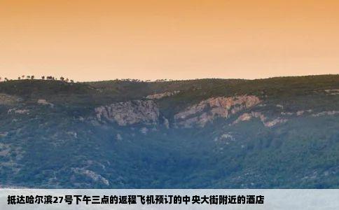 抵达哈尔滨27号下午三点的返程飞机预订的中央大街附近的酒店