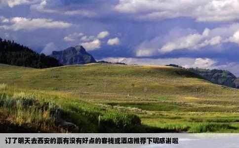 订了明天去西安的票有没有好点的客栈或酒店推荐下呢感谢啦