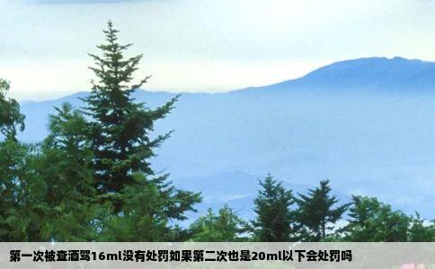 第一次被查酒驾16ml没有处罚如果第二次也是20ml以下会处罚吗