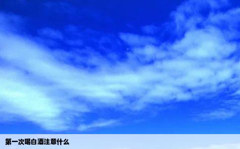 第一次喝白酒注意什么