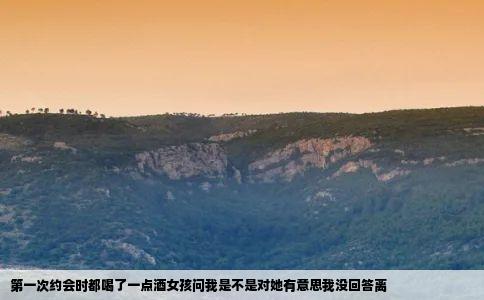 第一次约会时都喝了一点酒女孩问我是不是对她有意思我没回答离