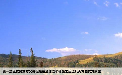 第一次正式见女方父母但是在酒店吃个便饭之后过几天才去女方家里
