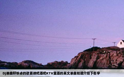 DJ单曲好听点的歌要迪吧酒吧KTV里面的英文单曲知道介绍下名字
