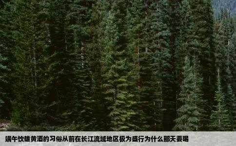 端午饮雄黄酒的习俗从前在长江流域地区极为盛行为什么那天要喝