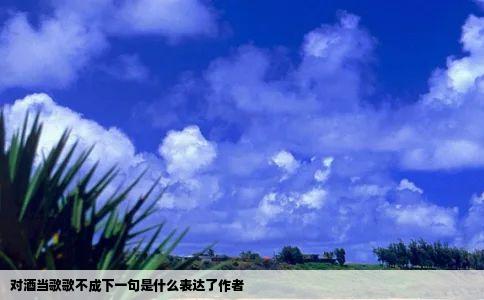 对酒当歌歌不成下一句是什么表达了作者