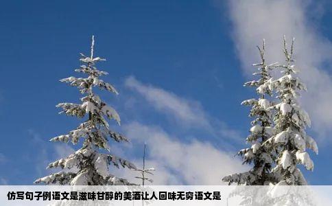 仿写句子例语文是滋味甘醇的美酒让人回味无穷语文是