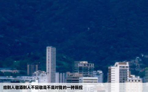 给别人敬酒别人不回敬是不是对我的一种藐视