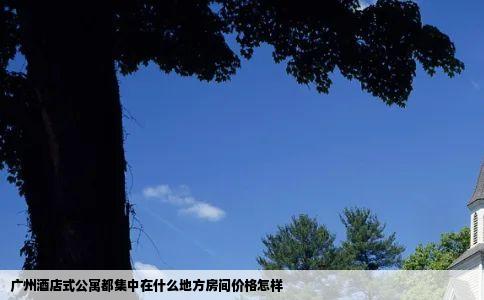 广州酒店式公寓都集中在什么地方房间价格怎样
