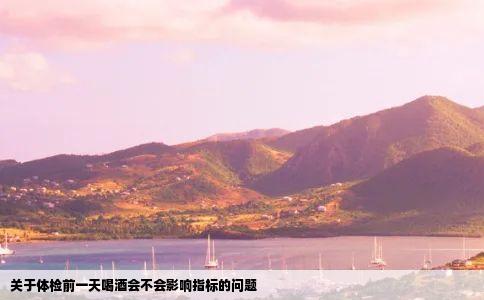 关于体检前一天喝酒会不会影响指标的问题