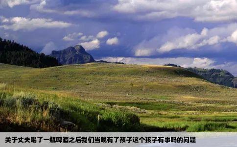 关于丈夫喝了一瓶啤酒之后我们当晚有了孩子这个孩子有事吗的问题
