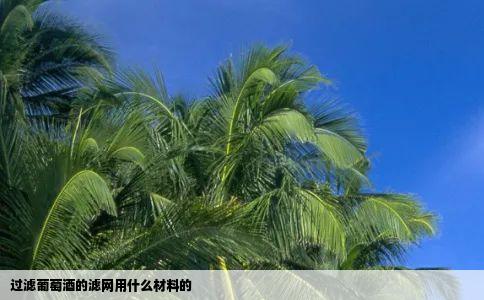 过滤葡萄酒的滤网用什么材料的