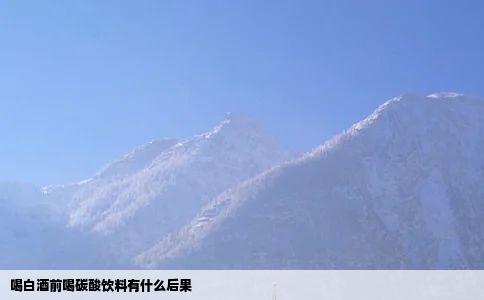 喝白酒前喝碳酸饮料有什么后果