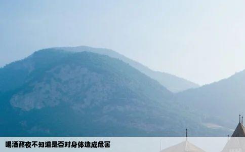 喝酒熬夜不知道是否对身体造成危害