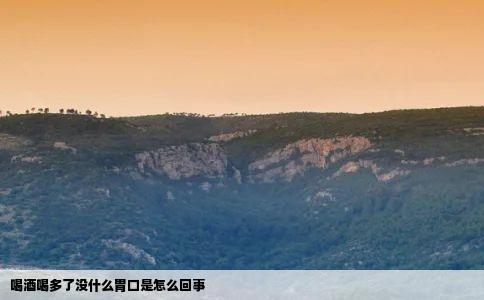 喝酒喝多了没什么胃口是怎么回事